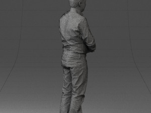man holding sign 0621 3d print ready 3D-Druckmodell