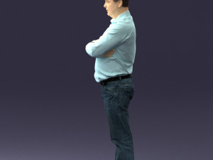 man in turquoise shirt 0622 3d print ready 3Dプリントモデル