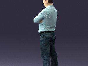 man in turquoise shirt 0622 3d print ready 3Dプリントモデル