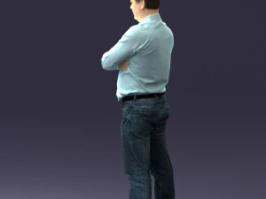 man in turquoise shirt 0622 3d print ready 3D Print Model