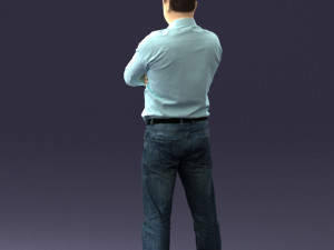 man in turquoise shirt 0622 3d print ready 3Dプリントモデル