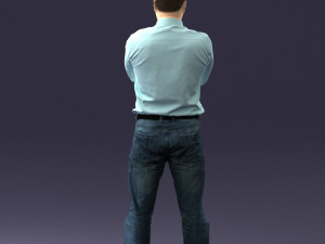 man in turquoise shirt 0622 3d print ready 3Dプリントモデル