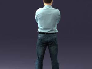 man in turquoise shirt 0622 3d print ready 3D Print Model
