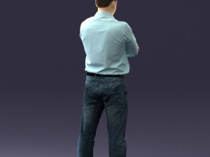 man in turquoise shirt 0622 3d print ready 3Dプリントモデル