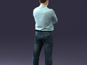 man in turquoise shirt 0622 3d print ready 3D Print Model