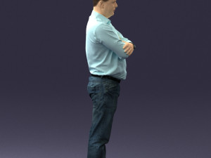 man in turquoise shirt 0622 3d print ready 3Dプリントモデル