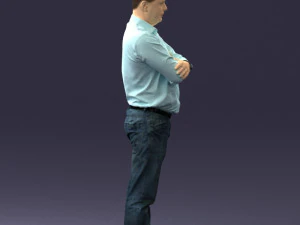 man in turquoise shirt 0622 3d print ready 3D Print Model