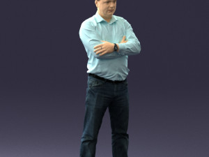 man in turquoise shirt 0622 3d print ready 3Dプリントモデル