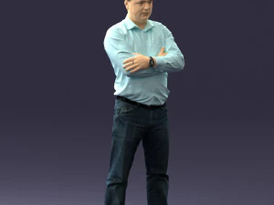 man in turquoise shirt 0622 3d print ready 3D Print Model