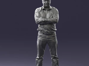 man in turquoise shirt 0622 3d print ready 3D Print Model