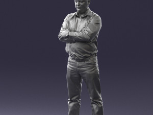 man in turquoise shirt 0622 3d print ready 3Dプリントモデル