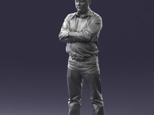 man in turquoise shirt 0622 3d print ready 3D Print Model