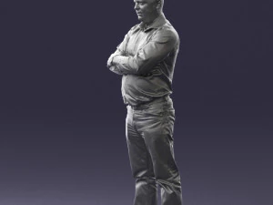 man in turquoise shirt 0622 3d print ready 3D Print Model