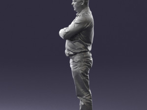 man in turquoise shirt 0622 3d print ready 3Dプリントモデル