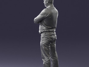 man in turquoise shirt 0622 3d print ready 3Dプリントモデル