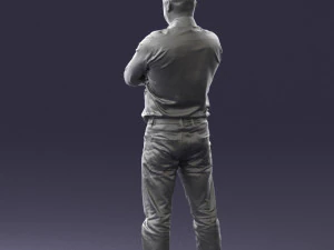 man in turquoise shirt 0622 3d print ready 3D Print Model