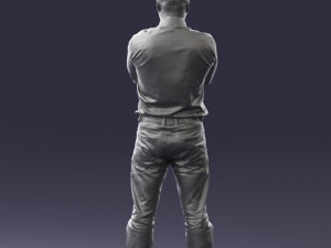 man in turquoise shirt 0622 3d print ready 3Dプリントモデル