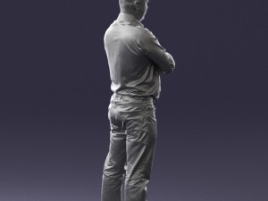 man in turquoise shirt 0622 3d print ready 3Dプリントモデル