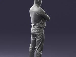 man in turquoise shirt 0622 3d print ready 3D Print Model