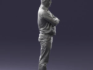 man in turquoise shirt 0622 3d print ready 3D Print Model
