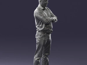 man in turquoise shirt 0622 3d print ready 3D Print Model