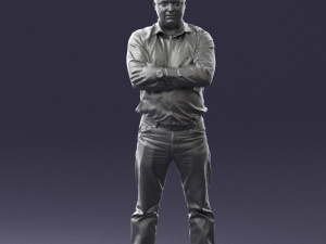 man in turquoise shirt 0622 3d print ready 3Dプリントモデル