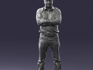 man in turquoise shirt 0622 3d print ready 3D Print Model