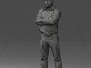 man in turquoise shirt 0622 3d print ready 3Dプリントモデル