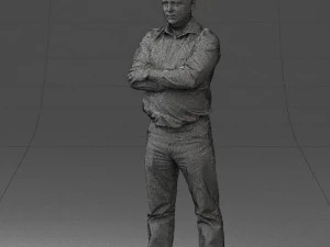 man in turquoise shirt 0622 3d print ready 3D Print Model