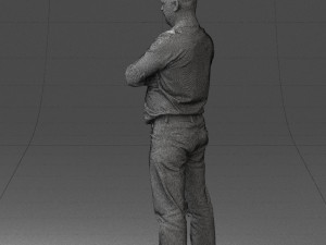 man in turquoise shirt 0622 3d print ready 3Dプリントモデル