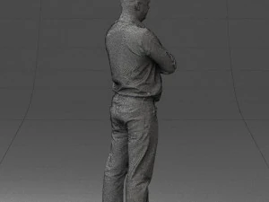 man in turquoise shirt 0622 3d print ready 3D Print Model