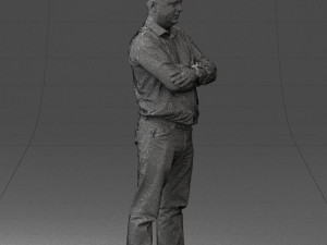 man in turquoise shirt 0622 3d print ready 3Dプリントモデル