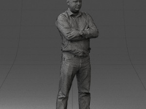 man in turquoise shirt 0622 3d print ready 3Dプリントモデル