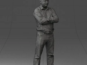 man in turquoise shirt 0622 3d print ready 3D Print Model