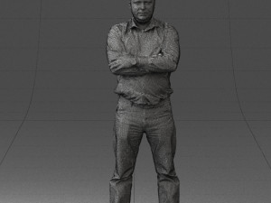 man in turquoise shirt 0622 3d print ready 3Dプリントモデル