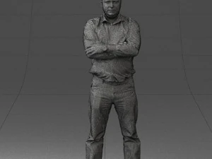 man in turquoise shirt 0622 3d print ready 3D Print Model