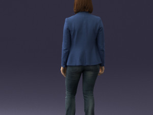 girl in blue jacket 0623 3d prit ready 3D 打印模型