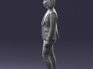 girl in blue jacket 0623 3d prit ready 3D 打印模型