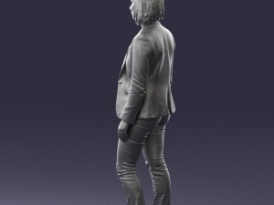 girl in blue jacket 0623 3d prit ready 3D 打印模型