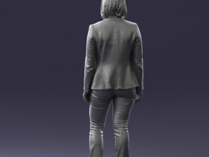 girl in blue jacket 0623 3d prit ready 3D 打印模型