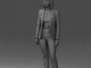 girl in blue jacket 0623 3d prit ready 3D 打印模型