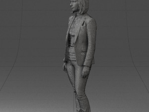 girl in blue jacket 0623 3d prit ready 3D 打印模型
