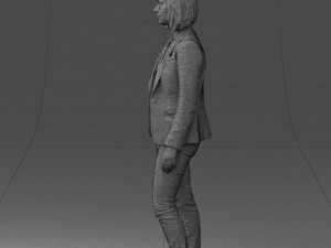 girl in blue jacket 0623 3d prit ready 3D 打印模型