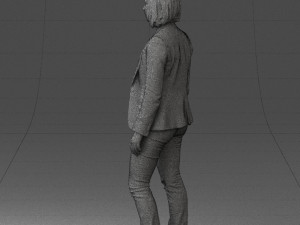 girl in blue jacket 0623 3d prit ready 3D 打印模型