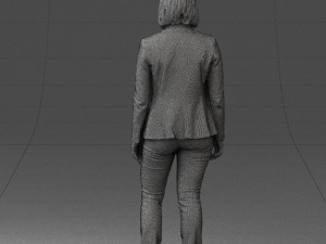 girl in blue jacket 0623 3d prit ready 3D 打印模型