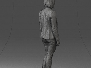girl in blue jacket 0623 3d prit ready 3D 打印模型