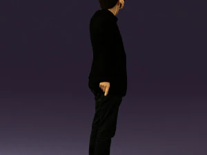 man singing in microphone 0624 3D Model
