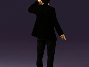 man singing in microphone 0624 3D Model