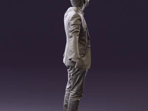 man singing in microphone 0624 3D Model