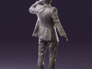 man singing in microphone 0624 3D Model